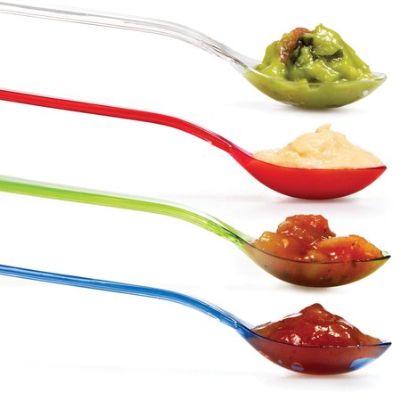 Trendware Assorted Color Mini Appetizer Spoons, 4", 144PK 019440